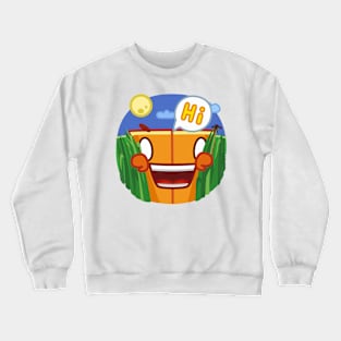 The square pumpkin said hello Crewneck Sweatshirt